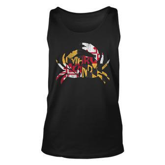 Maryland Blue Crab Flag Of Maryland Vacation Camping Tank Top | Mazezy