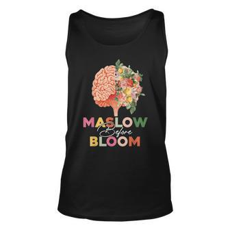 Maslow Before Bloom Psychology Basic Human Needs Sped Tank Top - Seseable