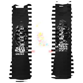 Masters Degree Educated Melanin Black Queen Graduation Unisex Tank Top | Mazezy