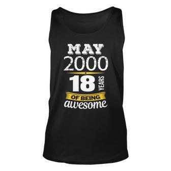 May 2000 18Th Birthday Gift Unisex Tank Top | Mazezy
