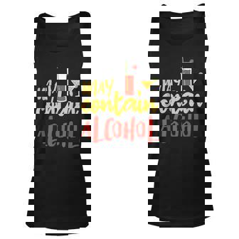 May Contain Alcohol College Drinking Graphic Tank Top | Mazezy