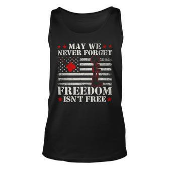 May We Never Forget Freedom Isnt Free Veterans Day 419 Unisex Tank Top - Monsterry DE