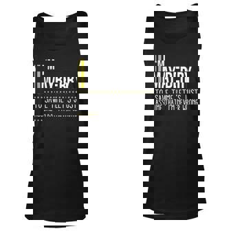 Mayberry Name Gift Im Mayberry Im Never Wrong Unisex Tank Top | Seseable UK