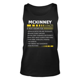 Mckinney Name Gift Mckinney Facts V2 Unisex Tank Top - Seseable