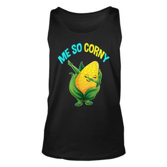 Me So Corny Sweetcorn Lovers Gifts Vegan Vegetarian Corn Gift For Women Unisex Tank Top - Thegiftio UK