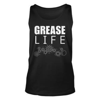 Mechanic Grease Life Gears For Car Mechanic Dad Unisex Tank Top | Mazezy