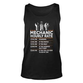 Mechanic Hourly Rate Labor Rates Coworkers Car Lover Mechanic Tank Top | Mazezy
