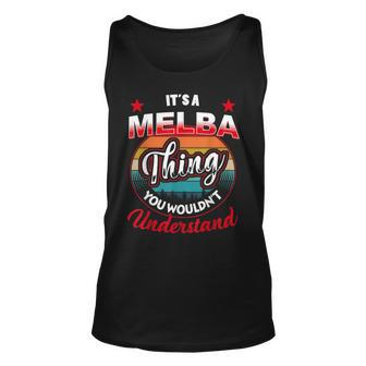 Melba Retro Name Its A Melba Thing Unisex Tank Top | Mazezy