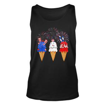 Memorial Day 4Th Of July Holiday Patriotic Ice Cream Cones Unisex Tank Top | Mazezy