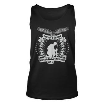 Memorial Day Soldier Bald Eagle Honor And Remember Unisex Tank Top | Mazezy