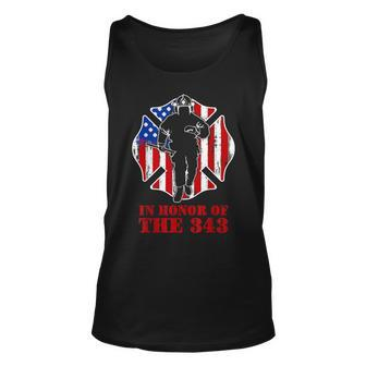 In Memory And Honor We Will Never Forget 343 Firefighter Tank Top | Mazezy CA