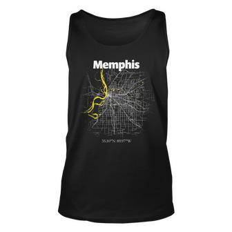 Memphis Tennessee Street Map Hometown Pride Souvenir Unisex Tank Top | Mazezy