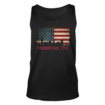 Memphis Tennessee Tn Pride Souvenir American Flag Theme Tank Top | Mazezy