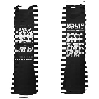 Mens Fathers Day Retro Dad Worlds Best Farter I Mean Father Unisex Tank Top - Thegiftio UK