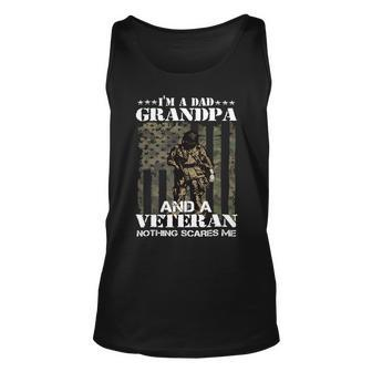 Mens Im A Dad Grandpa Veteran Fathers Day 113 Unisex Tank Top - Monsterry