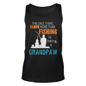 Mens More Than Love Fishing Grandpaw Special Grandpa Unisex Tank Top - Thegiftio UK