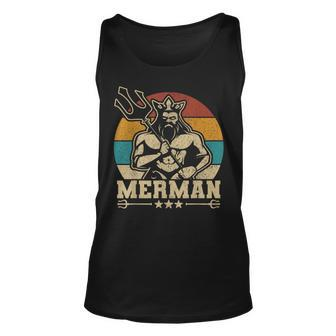 Merdaddy Mermaid Dad Costume Fathers Day Party Outfit Merman Tank Top | Mazezy UK
