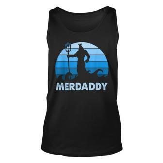Merdaddy Mermaid Security Merman Daddy Fathers Day Swimmer Tank Top - Monsterry DE