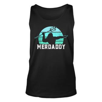 Merdaddy Security Merman Mermaid Daddy Fish Fathers Day Unisex Tank Top | Mazezy