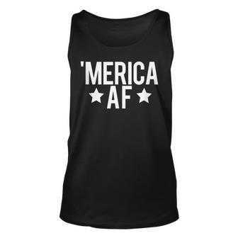 Merica Af Funny July 4Th Meme Celebrate America Usa Gift For Women Unisex Tank Top - Thegiftio UK