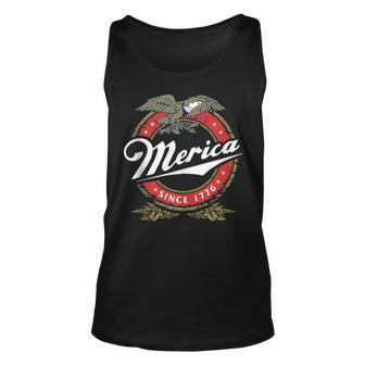 Merica Since 1776 4Th Of July Funny Redneck Eagle Mullet Unisex Tank Top - Thegiftio UK