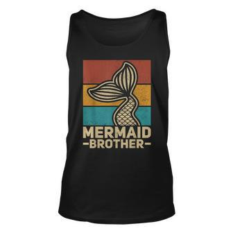 Mermaid Brother Mermaid Birthday Party Outfit Retro Mermaid Tank Top | Mazezy