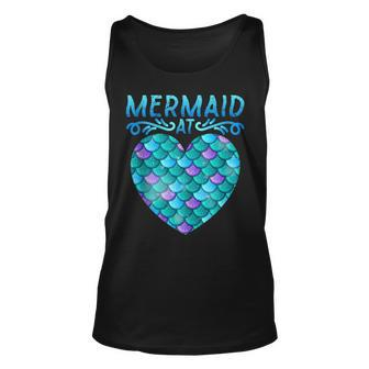 Mermaid At Heart Ocean Fish Tail Deep Sea Mermaid Shells Top Tank Top | Mazezy