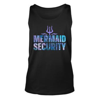 Mermaid Security Funny Dad Mermaid Family Mermaid Squad Unisex Tank Top | Mazezy UK