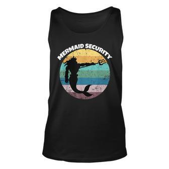 Mermaid Security Gifts For Grandpa Dad Brother Dad Gift Unisex Tank Top | Mazezy