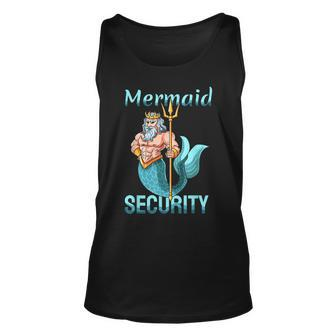 Mermaid Security | Gift For Grandpa Dad Brother Men Unisex Tank Top | Mazezy