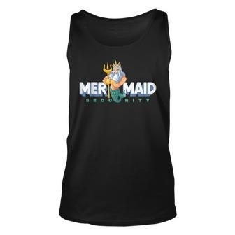 Mermaid Security | Gift For Grandpa Dad Brother Men Unisex Tank Top | Mazezy UK