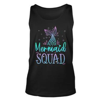 Mermaid Squad Birthday Mermaid Tail Squad Family Matching Unisex Tank Top | Mazezy