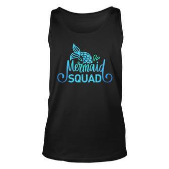 Mermaid Squad Of The Birthday Party Mermaid Tail Hbd Unisex Tank Top - Seseable
