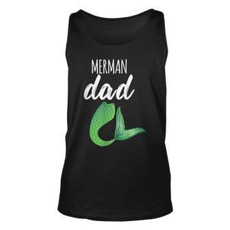 Merman Dad Daddy Father Mermaid Outfit Birthday Party Tank Top | Mazezy UK