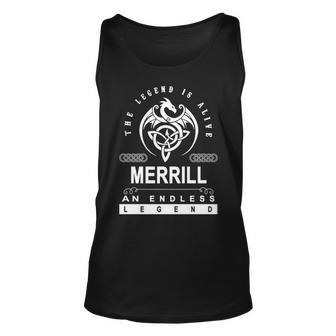 Merrill Name Gift Merrill An Enless Legend Unisex Tank Top - Seseable