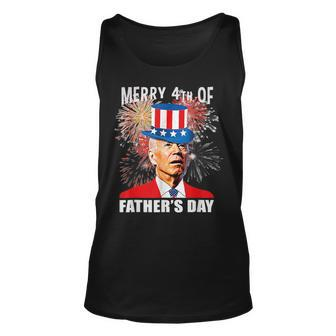Merry 4Th Of Fathers Day July 4Th America Joe Biden Usa Unisex Tank Top - Thegiftio UK