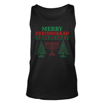 Merry Chrismukkah Ugly Christmas Sweater Tank Top - Monsterry DE