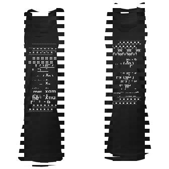 Merry Christmas Math Equation Ugly Christmas Sweater Tank Top | Mazezy