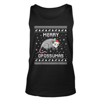 Merry Opossum Ugly Christmas Sweater Classic Costume Tank Top | Mazezy