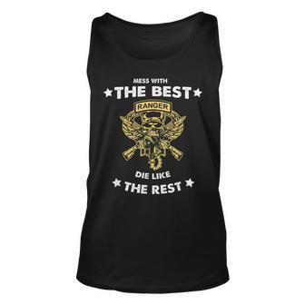 Mess With Ranger Die Like Rest For Us Army Ranger Unisex Tank Top | Mazezy