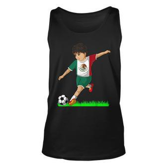 Mexican Soccer Boy Mexico Flag Jersey Football Fans Unisex Tank Top | Mazezy