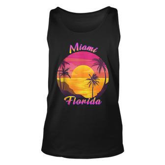 Miami Florida Fl Tropical Summer Vacation Souvenir Florida & Merchandise Tank Top | Mazezy UK