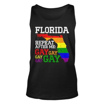 Miami Lgbtq Pride Parade Florida Repeat After Me Gay Gay Unisex Tank Top | Mazezy