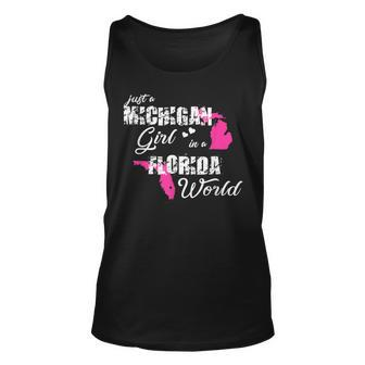 Michigan Just A Michigan Girl In A Florida Florida & Merchandise Tank Top | Mazezy UK