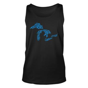 Michigan Love Great Lakes Unisex Tank Top | Mazezy