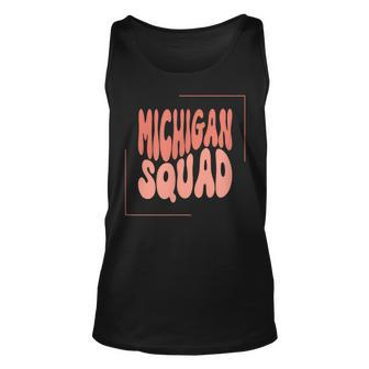 Michigan Squad The Great Lakes State Retro Michigan Lover Unisex Tank Top | Mazezy UK