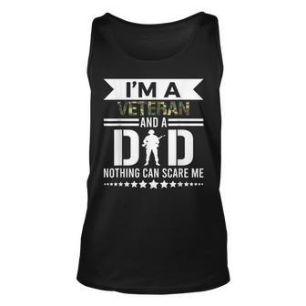 Military Patriotic War Veteran Dad Fathers Day Usa Unisex Tank Top | Mazezy