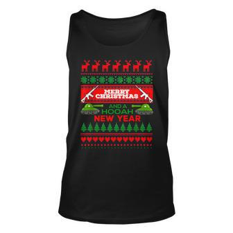 Military Ugly Christmas Sweater Army Tank Top | Mazezy
