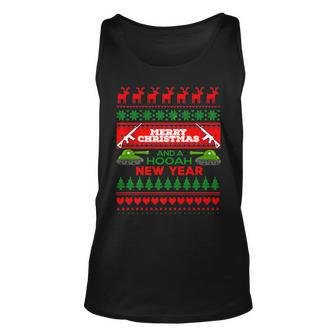 Military Ugly Christmas Sweater Army Tank Top - Monsterry