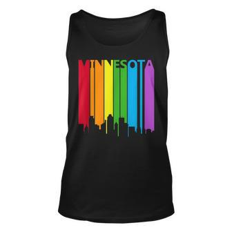 Minnesota Skyline Lgbt Pride Unisex Tank Top | Mazezy